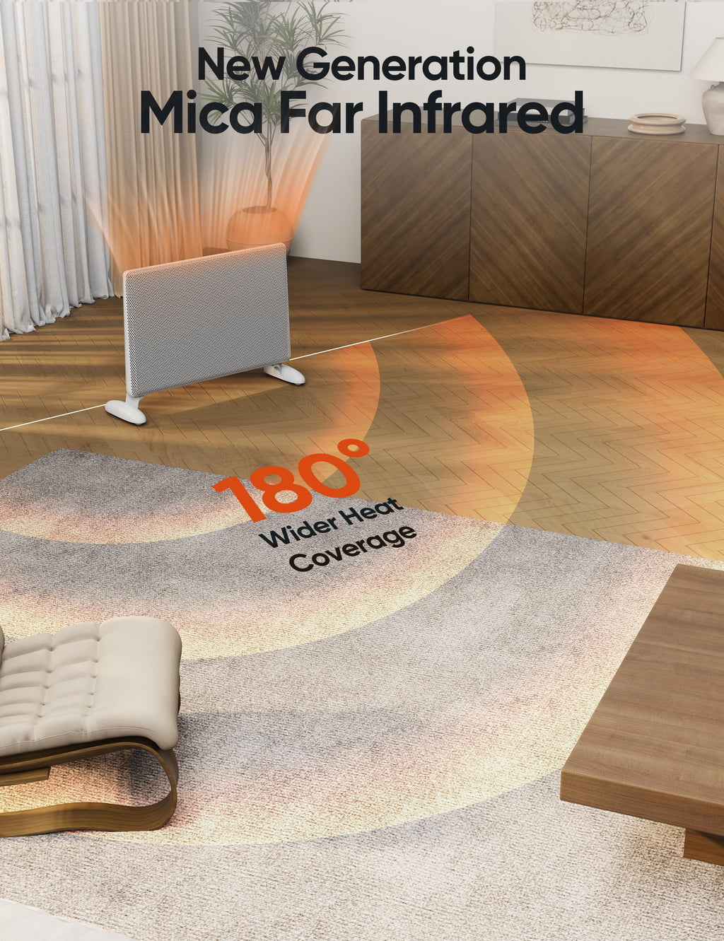 Ballu Mica Infrared Panel Space Heater for Large Room