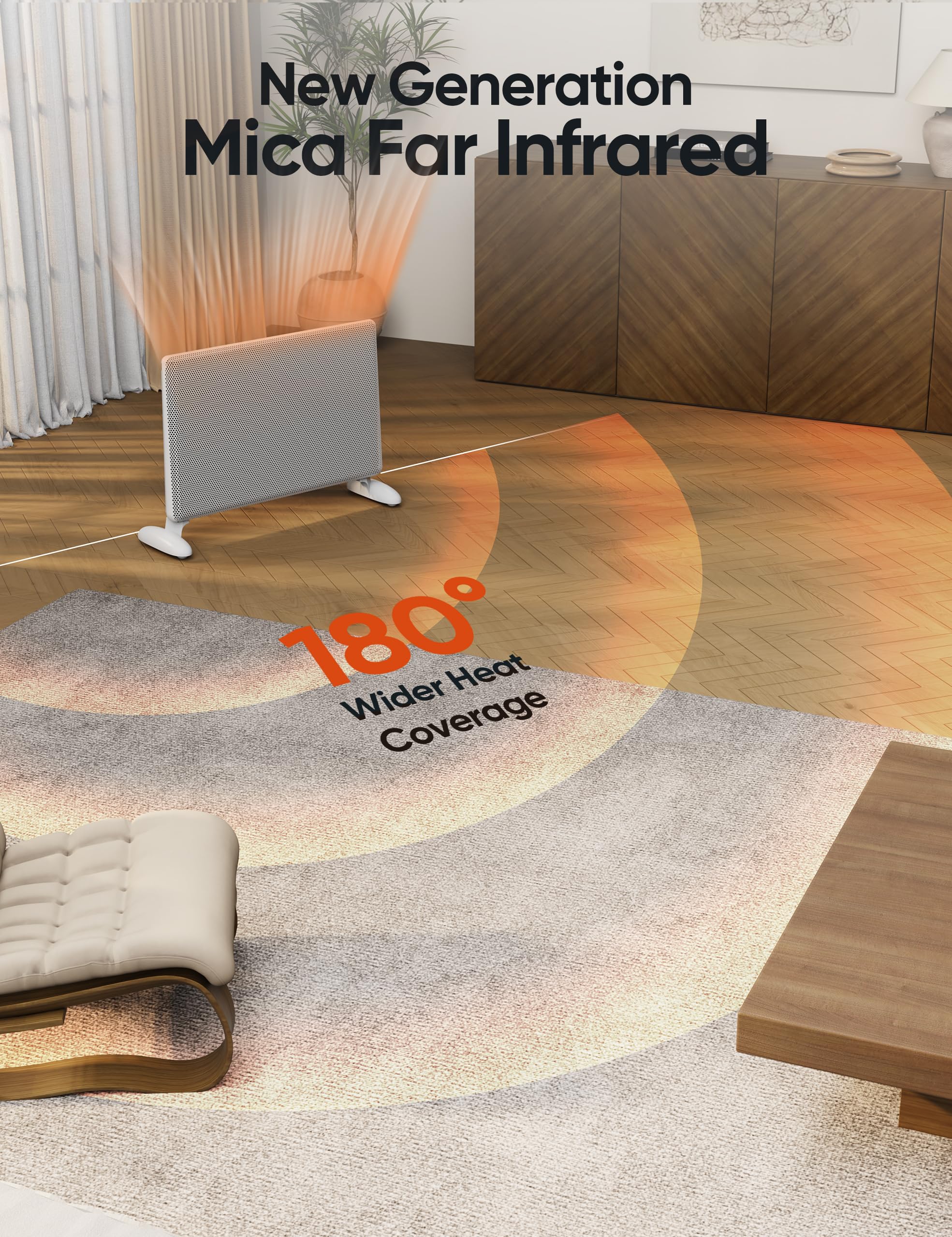 Ballu Mica Infrared Panel Space Heater for Large Room